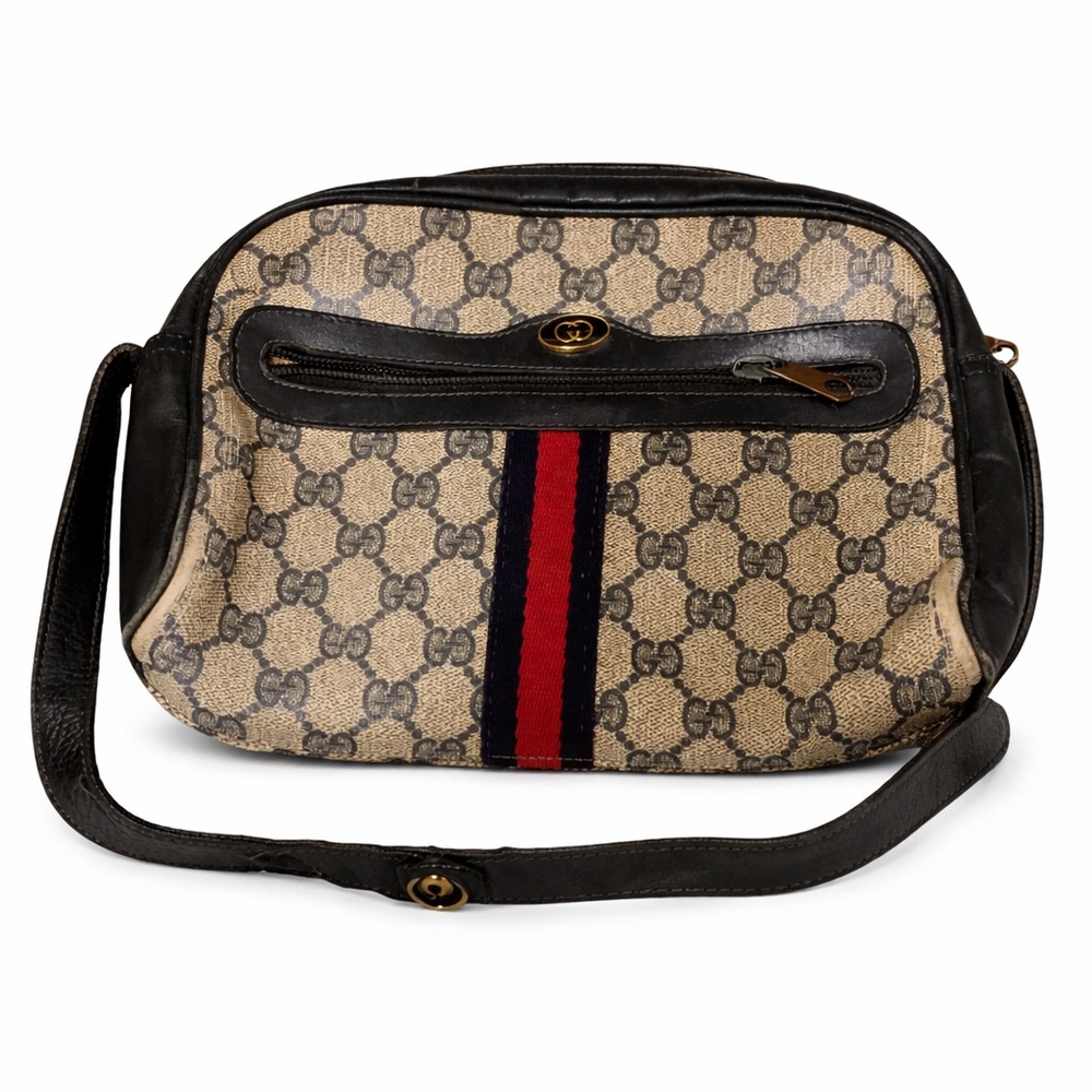 Vintage Gucci Women’s Multi Shoulder Bag GG Monogram Web Stripe